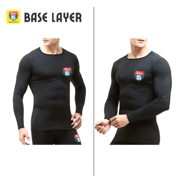 Route95 Base Layer T-Shirt – Top (Black) - Image 3