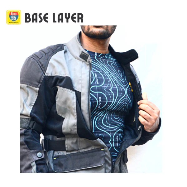 Route95 Base Layer T-Shirt – Top (Blue) - Image 3