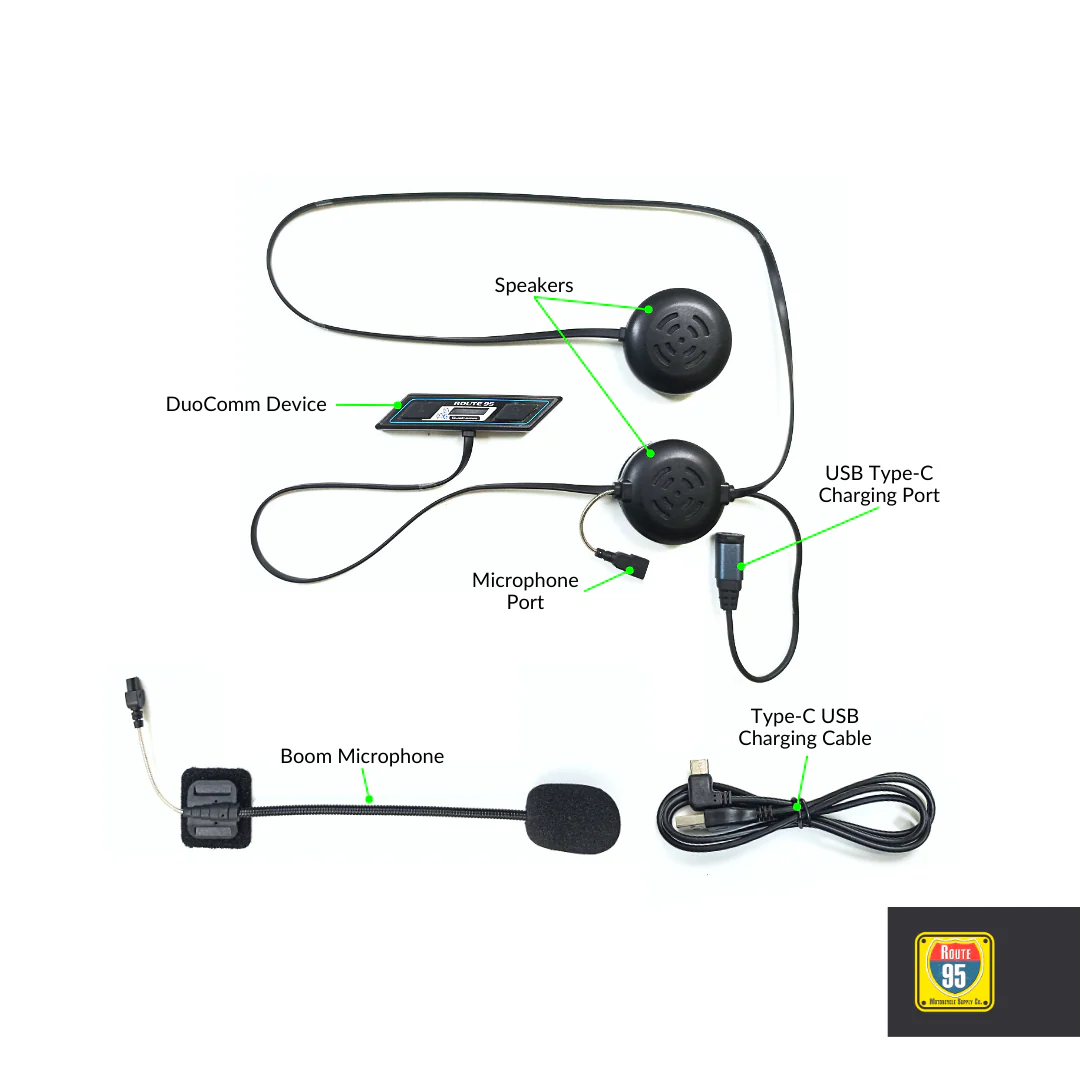 Route95 DuoComm Rider-to-Rider Helmet Intercom - Image 3