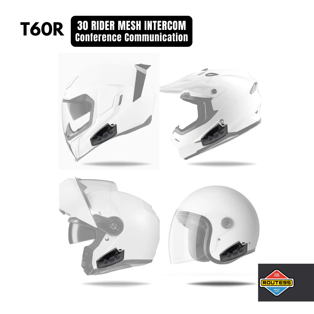 Route95 T60R Mesh HD Universal Intercom For Helmet - Image 8
