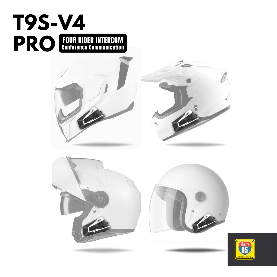 Route95 T9S-V4 Pro Universal Intercom For Helmet - Image 6
